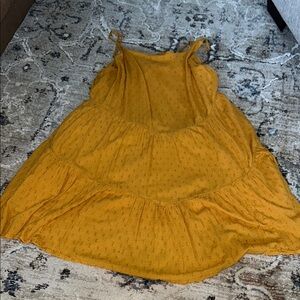 Yellow women’s mini flowy dress